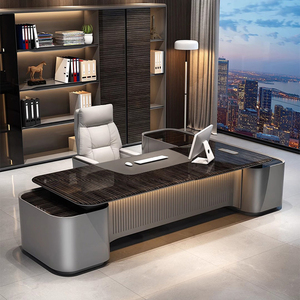 Luxurious Lacquered Executive Office <strong>Desk</strong> <strong>Large</strong> Office Furniture High-end Multi-functional boss Office <strong>Desk</strong> for Presidents - Product Image 2