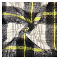 Tissu à carreaux 100 % polyester à poils courts et filé grossier pour manteau d'hiver, blazer, fabrication de sacs à main, personnalisable