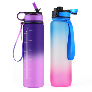 32oz Motivation marqueur temporel bouteille d'eau simple paroi large bouche bouteille d'eau - Product Image 4