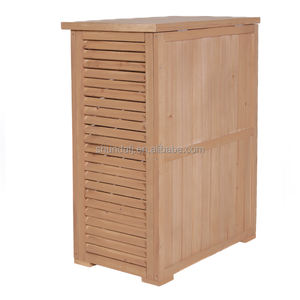 SDGS008 Boîte <span class=keywords><strong>de</strong></span> rangement <span class=keywords><strong>de</strong></span> jardin-Coffre à coussin en bois <span class=keywords><strong>de</strong></span> sapin avec <span class=keywords><strong>toit</strong></span> imperméable, marron - Product Image 5