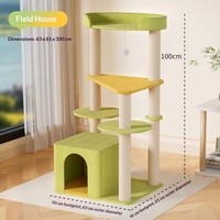 Arbre à chat multi-niveaux pratique avec poteaux à gratter en sisal, structure d'escalade pour chat, boule de jeu, base anti-basculement, pour activité quotidienne des animaux de compagnie en intérieur