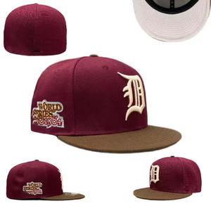 Venta al por mayor 3D Bordado Logo Gorras ajustadas Equipo de béisbol Mlbing Equipos al aire libre Gorra de béisbol Snapback Sombreros Transpirable - Product Image 2