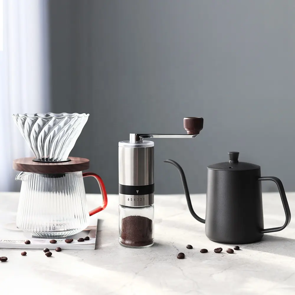Kit de accesorios de filtro para café, juego de herramientas de tetera por goteo, regalo de empresa, amoladora de café de mano