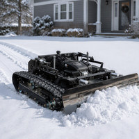 Tondeuse à gazon multifonctionnelle télécommandée avec lame à neige amovible pour le déneigement des allées de cour et des routes rurales