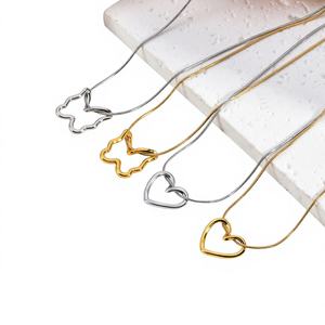 Collar con Colgante de Acero Inoxidable con Corazón Hueco, Estilo Deportivo para Mujer, Popular en <span class=keywords><strong>Instagram</strong></span>, Cadena de Alta Gama que Combina con Todo - Product Image 6