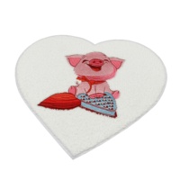 Patchs de créateur de luxe en forme de cœur, patchs lettres en chenille, patchs Chrome Heart pour pochette, designs cadeaux rose amour pour la Saint-Valentin