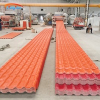 Tejas de Resina Sintética de PVC ASA Impermeables Estilo Español con 1050mm de Ancho