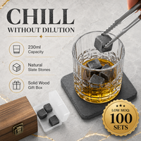 Pierre à whisky en granit personnalisée Shunstone, cube de glace et verre à whisky, cadeaux promotionnels d'entreprise, cadeaux d'anniversaire
