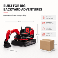 Mobil Excavator Listrik Anak Grosir 12V 12AH 555*2Motor Dengan Remote Control, Mainan Excavator Besar Untuk Anak Dengan Roda Crawler