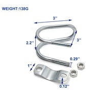 Accessoires de serre pince à tube croisée Boucle de tube en forme de U Connecteurs verticaux en alliage Collier de serrage
