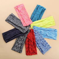 Bandeaux de sport antidérapants LXY-N10052 personnalisables avec logo, unisexes, larges, absorbants, pour yoga, fitness et entraînement