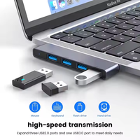 Hub Divisor de Estación de Acoplamiento USB-C de 4 Puertos y 1 Tipo 3.0 5 en 1 con Adaptador OTG para Carga de Portátiles y Funciones de Conversión de Datos