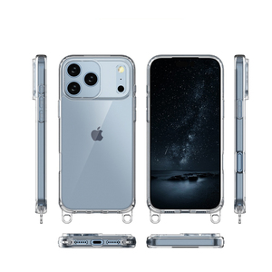 Sang trọng thăng hoa trong suốt điện thoại di động trường hợp đối với <span class=keywords><strong>iPhone</strong></span> 13 14 15 16 17 Pro kim loại có thể tháo rời móc TPU Acrylic rõ ràng trường hợp điện thoại - Product Image 2