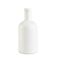 Échantillons gratuits Bouteille en verre de liqueur verte haute brillance Rhum Whisky Vodka 50ml 100ml 200ml 375ml 500ml 750ml 1000ml avec boîte d'emballage