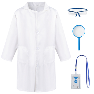Ensemble <span class=keywords><strong>de</strong></span> jouets éducatifs 4 pièces à manches longues docteur LabWhite manteau avec lunettes permis <span class=keywords><strong>de</strong></span> <span class=keywords><strong>travail</strong></span> loupe enfants jour <span class=keywords><strong>de</strong></span> carrière Costumes <span class=keywords><strong>de</strong></span> <span class=keywords><strong>travail</strong></span> - Product Image 1