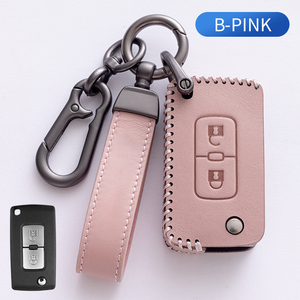 Bao Da Móc Chìa Khóa Từ Xa <span class=keywords><strong>2</strong></span> Nút Cho Mitsubishi Lancer EX Evolution Grandis Outlander Vỏ Bọc Chìa Khóa Xe Hơi Vỏ Bọc Fob - Product Image 1