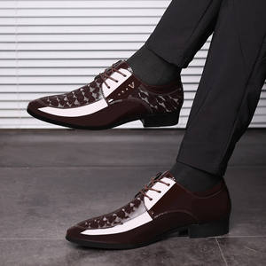 Talla 38-48 Zapatos de cuero de <span class=keywords><strong>traje</strong></span> de negocios para hombres británicos Zapatos de cuero de reunión de boda individuales clásicos de moda - Product Image 6