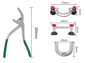 Kit d'outils de réparation de bosses de voiture : Pince à cornet, extracteur à réglage de la profondeur, support double face pour la réparation des bords de portières et de la peinture - Product Image 6