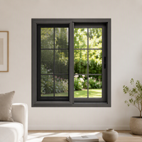 Moderne Aluminium-Schiebefenster mit Doppelverglasung, Hurrikan-Schutz, Magnetischem Fliegengitter und Getöntem Design für Küche & Villa