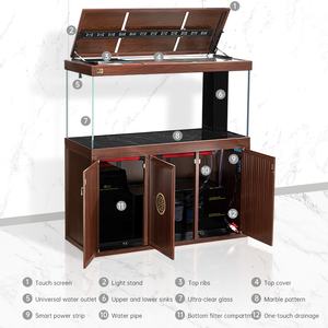 YEE Offre Spéciale grand réservoir de poissons debout de 200 gallons grand aquarium en verre clair Ultra blanc avec armoire de base - Product Image 4