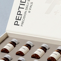 Boîte rigide en carton blanc personnalisée pour flacons de peptides, 10 flacons, doublure en éponge, logo estampé à chaud, impression offset