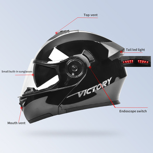 Casques de Moto Modulaires ABS Certifiés DOT Compatibles Bluetooth, Conception Relevable et Jet, pour Adultes, État Neuf - Product Image 2