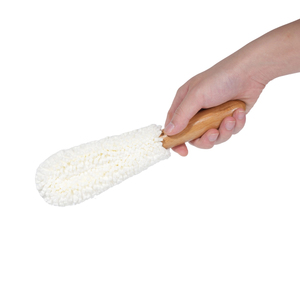 HOLAMOPA Ecologisch Keukenreinigingsmiddel Bamboe Handvat Flessenborstel met Witte EVA Sponskop voor Glaswerk - Product Image 5