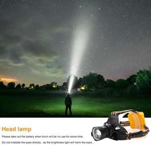 WOSEN Populaire Type-C Usine Aluminium Fort Blanc Laser Casque Rechargeable Power Bank Pêche Zoom Fonction LED Lampe frontale - Product Image 6