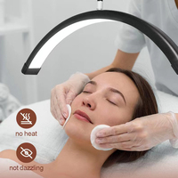 Professionnel 23 pouces 36W demi-lune arquée beauté lumière sol cils lampe LED anneau lumière pour extension de cils lumière