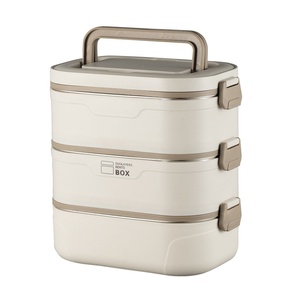 Boîte à lunch portable en acier inoxydable à double paroi, anti-fuite, avec plateau intérieur amovible et compartimenté <span class=keywords><strong>pour</strong></span> la nourriture - Product Image 5