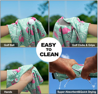 Serviette de golf personnalisée en microfibre gaufrée avec mousqueton pour clubs de golf et marques de détail