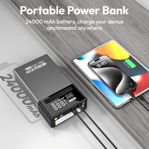 Máy khởi động ôtô Yesper M6 Pro cao cấp 24000mAh, dòng điện cực đại 4250A, tích hợp máy nén khí - Product Image 3