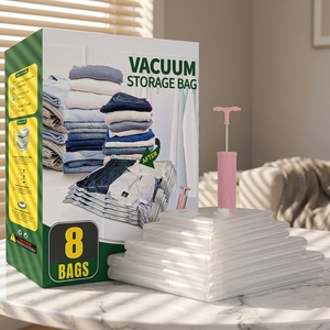 Sacs de rangement sous vide portables <span class=keywords><strong>et</strong></span> réutilisables de haute qualité pour linge de lit, gain de place de 80 %, organisateur de voyage - Product Image 1