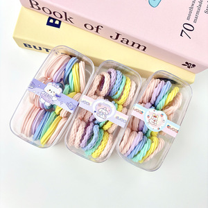 <b>Childrens</b> Hair <b>Ties</b> Boxed Girls High Elasticity Seamless Double Ponytail Princess Series Seven Color Bento Daily Use - Product Image 1