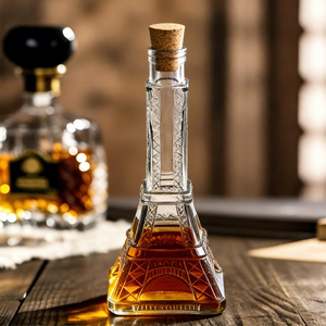 Bouteille <span class=keywords><strong>de</strong></span> spiritueux en verre personnalisée en forme <span class=keywords><strong>de</strong></span> Tour Eiffel 375 ml 500 ml 700 ml Vodka Brandy - Product Image 2