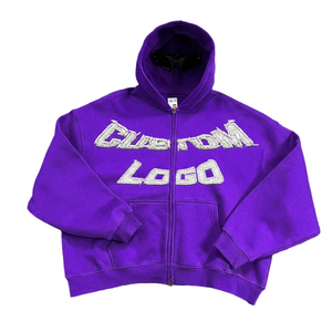 Sudadera con Capucha para Hombre, Estilo Urbano, Estampado de Dibujos Animados, Sin Cordones, Personalizable, Vintage, Efecto Desgastado, Ecológica, con Forro - Product Image 2