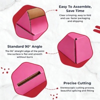 Boîtes d'expédition rigides en carton ondulé recyclé rose avec logo personnalisé en relief et fermeture magnétique pour emballages cadeaux