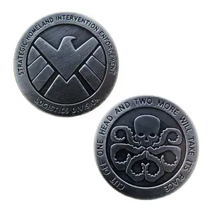 Moedas da marvel «moedas, expulsão e divisão de logística desafio moeda de ouro