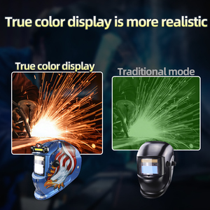 Welding Helmet with Auto-dimming <b>Lights</b> Solar Welding Helmet with 2 Arc <b>Sensors</b> Wide Lampshade 4/9-13 Welding protection - Product Image 4