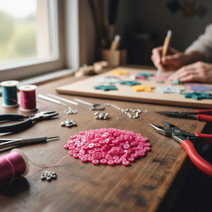 Ilan Abalorios Cuentas Acrílicas Rosas de 10 mm, 19 g, para Manualidades y Joyería - Product Image 3