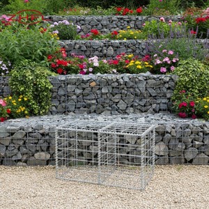 PVC Coated Galfan Zinc Aluminum Alloy Hexagonal Square Wire Mesh <b>Grid</b> Soil Retaining Welded Gabion Basket - Product Image 5