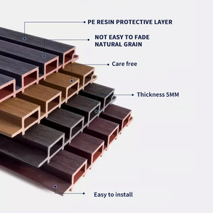 Paneles WPC con Certificación CE, Revestimiento de Pared Exterior Impermeable, Tablas de Madera de 24 mm para Cercas Decorativas de Hoteles y Jardines, Diseño Gráfico - Product Image 6