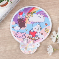 Opvouwbare plastic dierenfiguur fruitpatroon milieuvriendelijke ventilatoren zomerfeestje cadeau aanpasbaar K-Bias picket sign ventilator hoesje