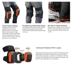 सुरक्षा के लिए ओम और ओडम भारी ड्यूटी घुटने पैड - Product Image 2