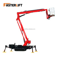 Mini nacelle élévatrice sur chenilles tout-terrain Fasterlift 8m 10m 12m 230kg, fabrication chinoise