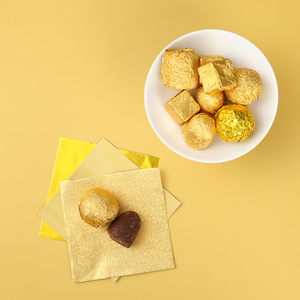 8cm 10cm Food Grade Color Foil <strong>Chocolate</strong> Wrap Custom <strong>Gold</strong> Embossed <strong>Chocolate</strong> <strong>Wrapping</strong> Paper Pre Cut <strong>Chocolate</strong> Foil - Product Image 5
