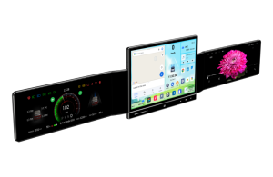 Pour Vietnam Tram Universal 13.1\"+12.3\" Autoradio Android à triple écran 2K+2.5K Qualcomm 8 cœurs CarPlay Contrôle tactile des portes - Product Image 3