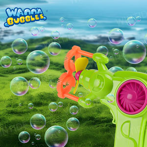 WANNA BUBBLES Venta al por mayor 2 agujeros <span class=keywords><strong>pistola</strong></span> de burbujas jabón máquina de burbujas <span class=keywords><strong>pistola</strong></span> al aire libre verano Shooter juguete para chico - Product Image 6
