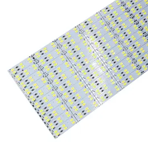 100 adet LED çift hat sert şerit bar ışığı 12v 144 adet/m M 5630/5730 tüp bar için alüminyum oluk takı sayacı