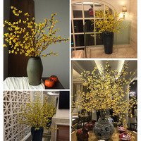 YB1807 bunga kuning buatan Jasmine musim dingin sutra untuk bunga
